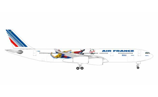 Herpa 531412 Air France Airbus A340-300 - France 1998: Brazil / Columbia - F-GLZK - Vorbestellung 1:500