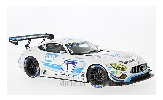 Norev B66960453 Mercedes AMG GT3, No.1, AMG Black falcon, SAP, 24h Nürburgring, Y.Buurman/A.Christodoulou/M.Engel/M.Metzger, 2017 1:18