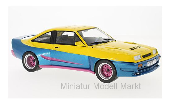 MCG 18095 Opel Manta B Mattig, gelb/blau, 1991 1:18
