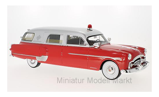 BoS-Models 337 Packard Henney Ambulance, rot/silber, Krankenwagen, 1952 1:18