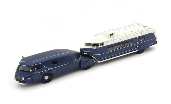 Autocult 11009 Reo Truck/ Curtiss Aerocar, blau-metallic 1:43