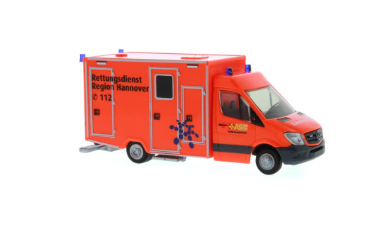 Rietze 61737 WAS RTW Facelift Rettungsdienst Hannover - ASB, 1:87 1:87