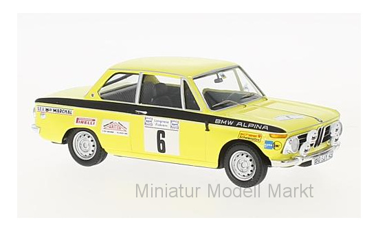 Trofeu DeRy02 BMW 1602, No.6, Team Matter-Überrollbügel, Rallye DM, Rallye Deutschland, R.Zweibäumer/G.Schons, 1972 1:43