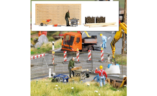 Busch 7807 A-Set:Baukreissäge m.Figur - Vorbestellung 1:87