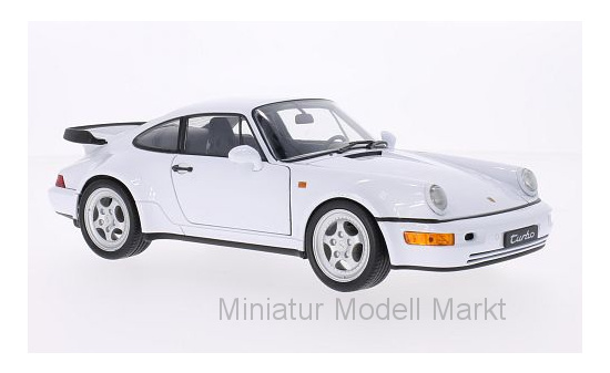Welly WEL18026WHITE Porsche 911 Turbo (964) - weiss 1:18
