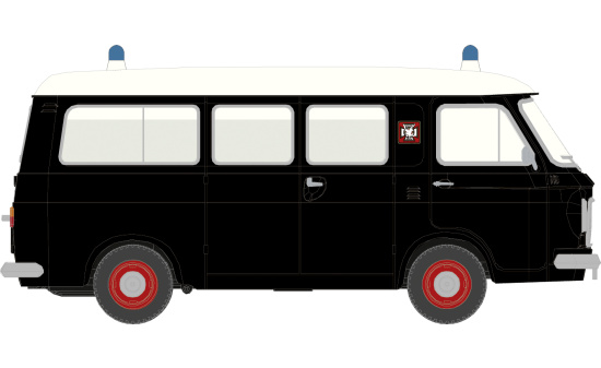 Brekina 34409 Fiat 238, schwarz/weiss, Falck, Krankenwagen (DK) 1:87