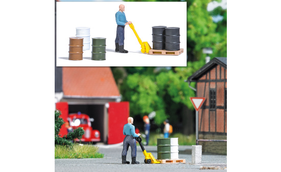 Busch 7809 A-Set:Hubwagen - Vorbestellung 1:87