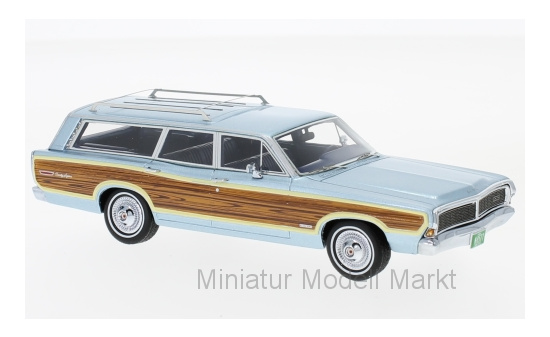 Neo 47300 Ford LTD Country Squire, metallic-hellblau/Dekor, 1968 1:43