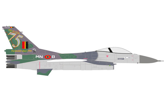 Herpa 580434 Royal Belgian Air Force Lockheed Martin F-16A - 350 Squadron Ambiorix, Florennes AB 