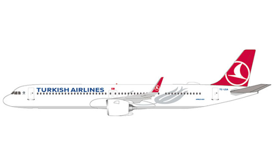 Herpa 612210 Turkish Airlines Airbus A321neo 1:200