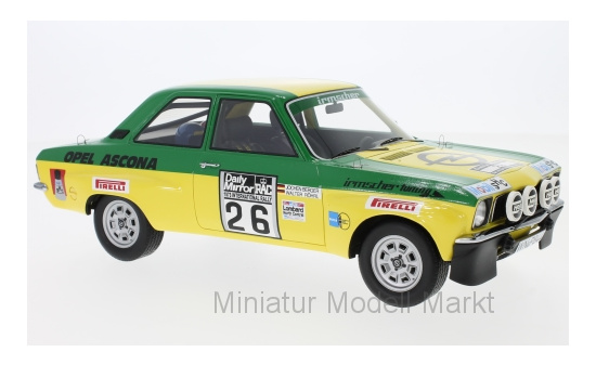 BoS-Models 307 Opel Ascona A , No.26, Irmscher Tuning, Rallye WM, RAC Rallye, W.Röhrl/J.Berger, 1973 1:18