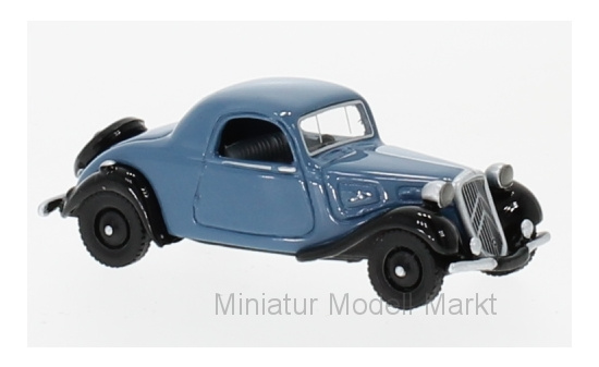 BoS-Models 87520 Citroen Traction Avant Faux Cabriolet, hellblau/schwarz, 1936 1:87