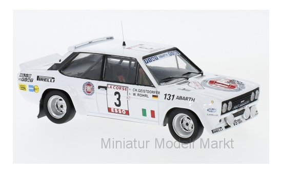 Trofeu LMA11 Fiat 131 Abarth, No.3, Rallye Tour de Corse, W.Röhrl/C.Geistdörfer, ohne Vitrine, 1980 1:43