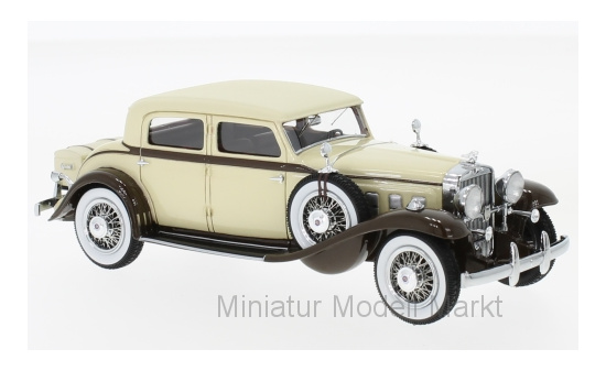 Neo 46865 Stutz DV32 Monte Carlo Sedan by Weymann, beige/braun, 1933 1:43
