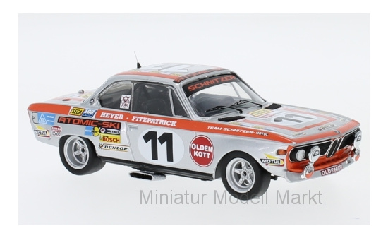 Trofeu 2702 BMW 2800 CS, No.11, BMW Schnitzer, 24h Spa, J.Fitzpatrick/H.Heyer, 1972 1:43