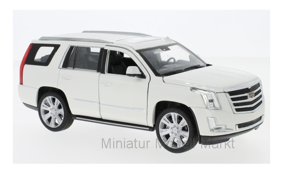 Welly 24084WHITE Cadillac Escalade, weiss, 2017 1:24