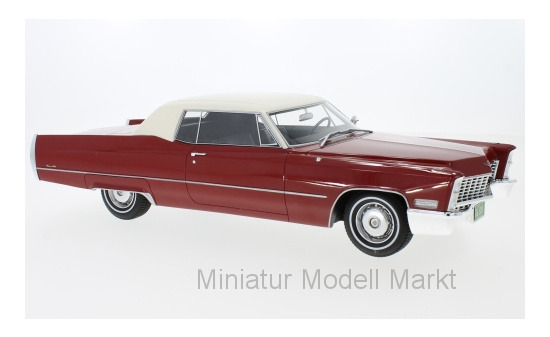 BoS-Models 240 Cadillac DeVille Coupe, rot/weiss, 1967 1:18