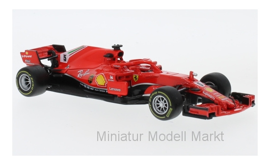 Bburago 18-36809V Ferrari SF71-H, No.5, Formel 1, S.Vettel, 2018 1:43