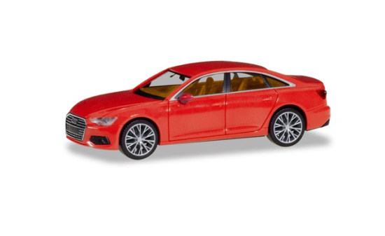 Herpa 430678 Audi A6 ® Limousine, feuerrot mit zweifarbigen Felgen 1:87