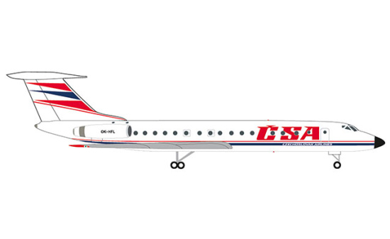 Herpa 532945 CSA - Czechoslovak Airlines Tupolev TU-134A 1:500