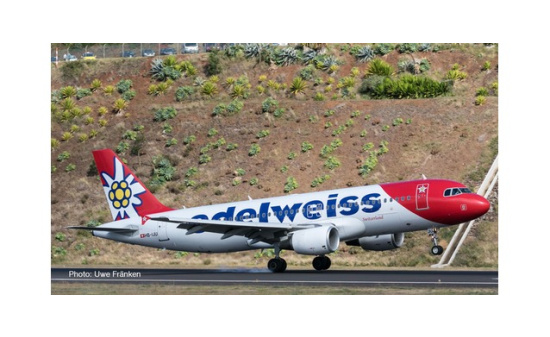Herpa 559584 Edelweiss Air Airbus A320 - Vorbestellung 1:200