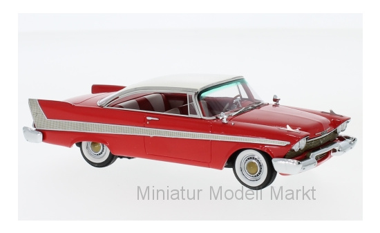 Neo 46087 Plymouth Fury Hardtop, rot/weiss, 1958 1:43
