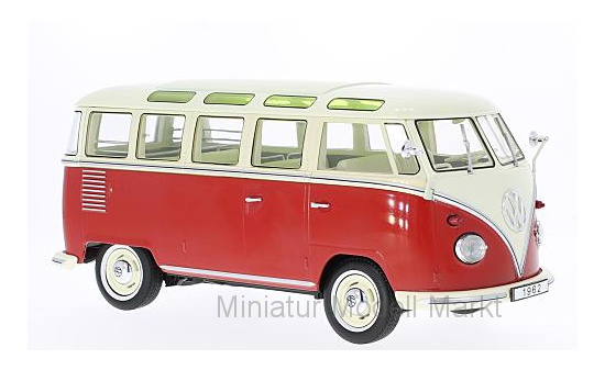 KK-Scale 180151 VW T1, rot/hellbeige, Samba, 1962 1:18