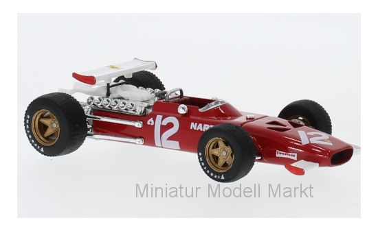 Brumm R256B Ferrari 312 F1, No.12, Formel 1, GP Mexiko, P.Rodriguez, 1969 1:43