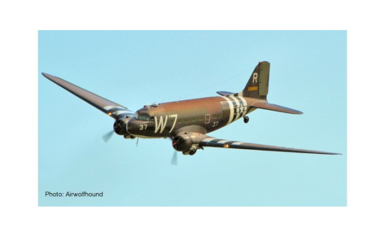 Herpa 612296 U.S. Army Air Forces Douglas C-47A Skytrain - 316th Troop Carrier Group, 37th Troop Carrier Squadron - Operation
Neptune (D-Day) 75th Anniversary Edition - Vorbestellung 1:100