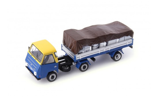 Autocult 08010 DAF Pony, blau-gelb 1:43