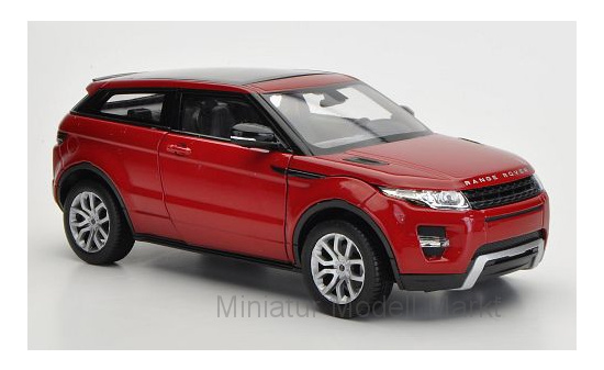 Welly 24021RED Land Rover Range Rover Evoque, metallic-rot 1:24