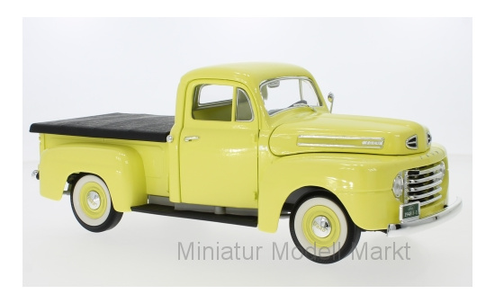 Lucky Die Cast 92218YELLOW Ford F-1 Pick Up With Flatbed Cover, hellgelb, 1948 1:18