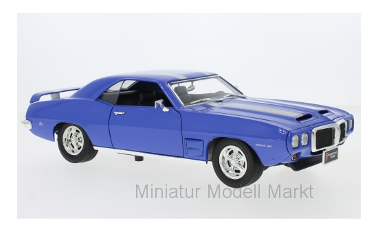 Lucky Die Cast 92368BLUE Pontiac Firebird Trans Am, metallic-blau/silber, 1969 1:18