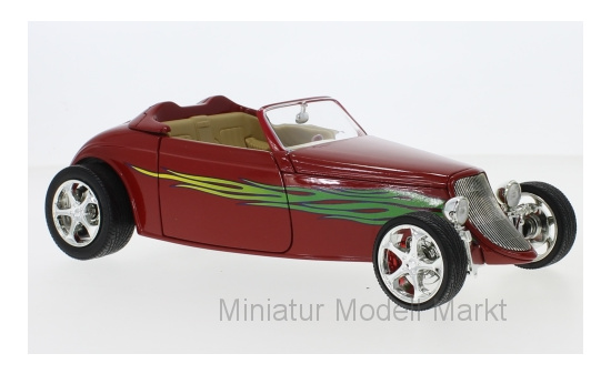Lucky Die Cast 92838RED Ford Convertible, rot/Dekor, ohne Vitrine, 1933 1:18