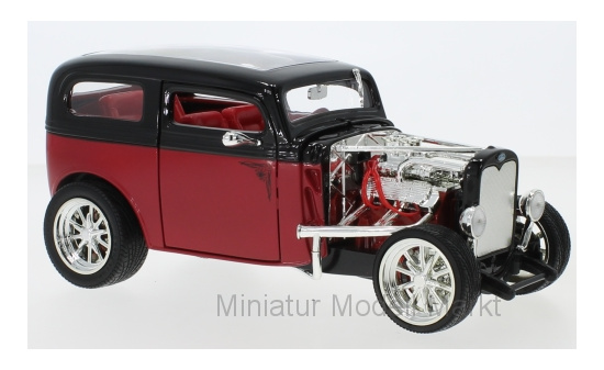 Lucky Die Cast 92849RED Ford Model A Custom, rot/schwarz, ohne Vitrine, 1931 1:18