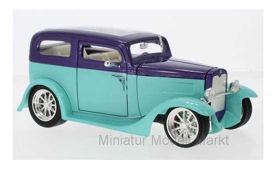 Lucky Die Cast 92848LIGHTGREEN Ford Model A Sedan, türkis/metallic-lila, ohne Vitrine, 1931 1:18