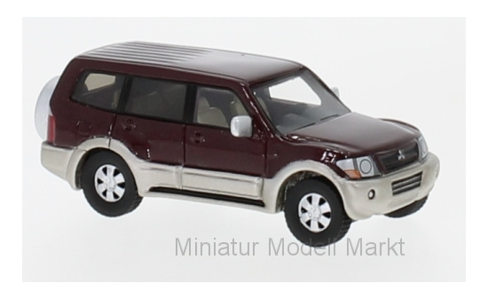 BoS-Models 87495 Mitsubishi Pajero, metallic-dunkelrot, 2003 1:87