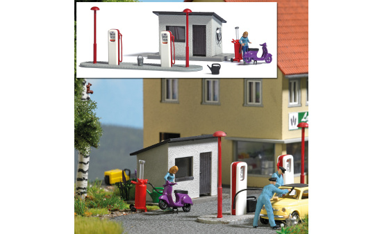 Busch 7832 A-Set: Tankstelle 1:87