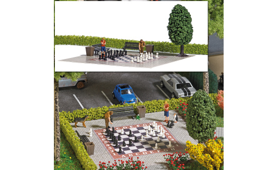 Busch 7839 A-Set: Gartenschach 1:87