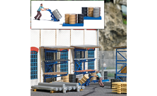 Busch 7842 A-Set: Fasswagen - Vorbestellung 1:87
