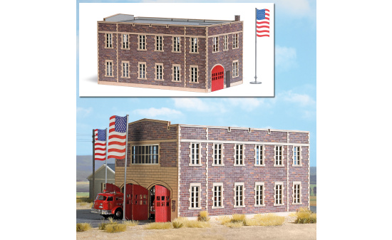 Busch 9732 US Feuerwache - Vorbestellung 1:87