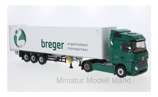 Eligor 116468 Mercedes Actros2 Streamspace, Breger, Gardinenplanen-Sattelzug 1:43