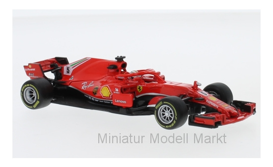 Bburago 18-36808V Ferrari F1, No.5, Formel 1, S.Vettel, 2018 1:43