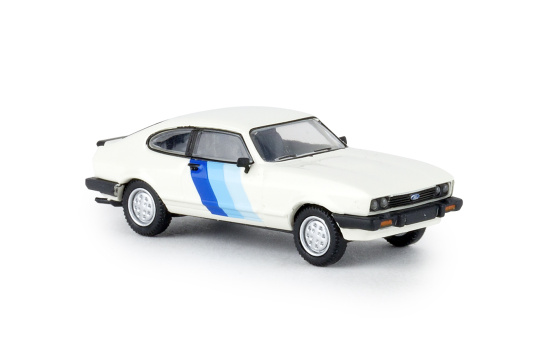 Brekina 19554 Ford Capri MKIII RS, weiss/Dekor, 1981 1:87