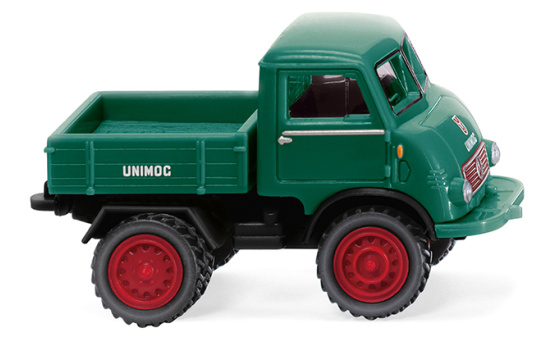 Wiking 036803 Unimog U 401 mit Doppelbereifung - moosgrün 1:87