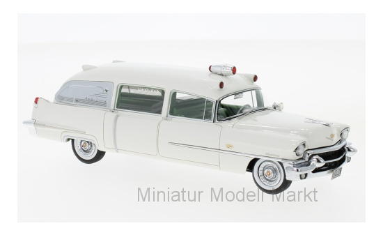 Neo 46956 Cadillac Miller Ambulance, weiss, 1956 1:43