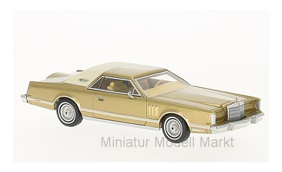 Neo 60001 Lincoln Continental Mark V, gold/beige, 1977 1:64