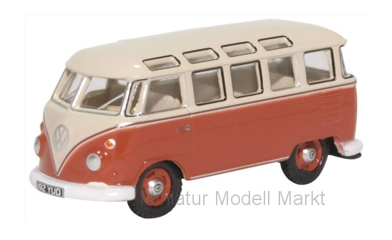 Oxford 76VWS001 VW T1 Samba Bus, rot/hellbeige - Vorbestellung 1:76