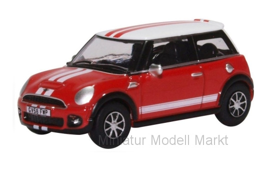 Oxford OXF76NMN007 Mini Cooper - rot , weiss - Vorbestellung 1:76