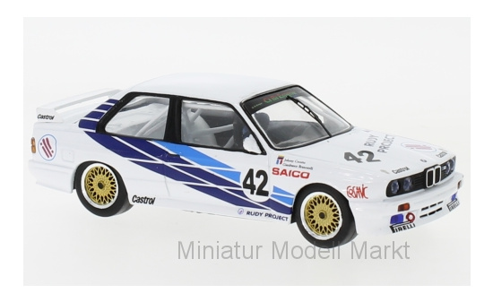 IXO RAC262 BMW M3 (E30), No.42, CiBiEmme, WTCC, Dijon, J.Cecotto/G.Brancatelli, 1987 1:43